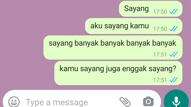 6 Chat Bilang ‘Sayang Kamu’ ke Pacar Ini Kocak Tapi Romantis, Bikin Baper