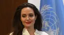 Seperti yang dilansir dari Ace Showbiz, Jolie yang baru saja diwawancara belum lama ini  menceritakan keuntungan dari menggarap film tersebut bersama dengan Pitt. Mengingat saat proses syuting, proses cerai itu juga dimulai. (AFP/Don Emmert)