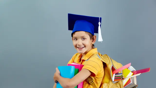 Ilustrasi pelajar, siswa, murid sekolah