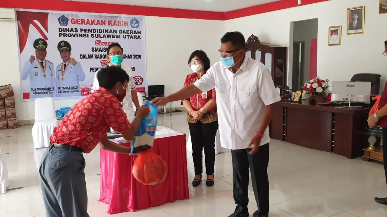 Gerakan Mapalus, sebuah kearifan lokal masyarakat Sulut, untuk membantu para siswa yang terdampak Covid-19.