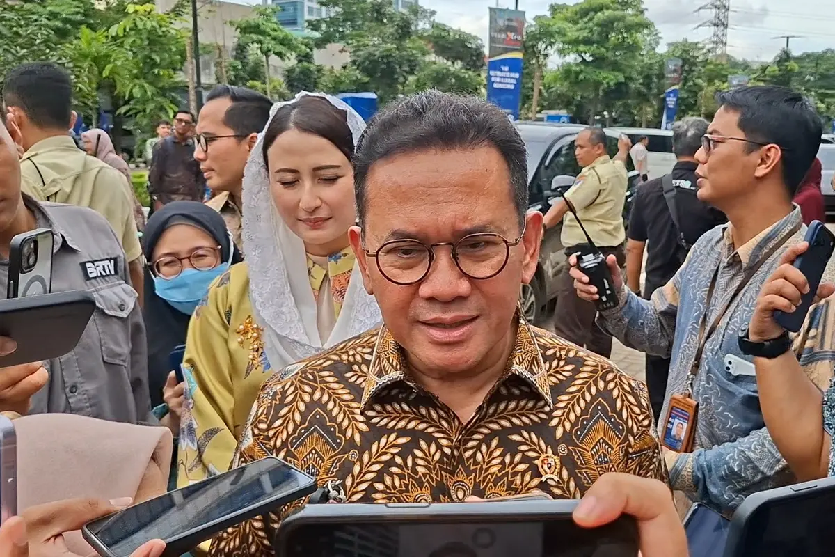 Menteri Perdagangan (Mendag) Budi Santoso di Kantor Kemendag, Jakarta, Kamis (5/3/2026).