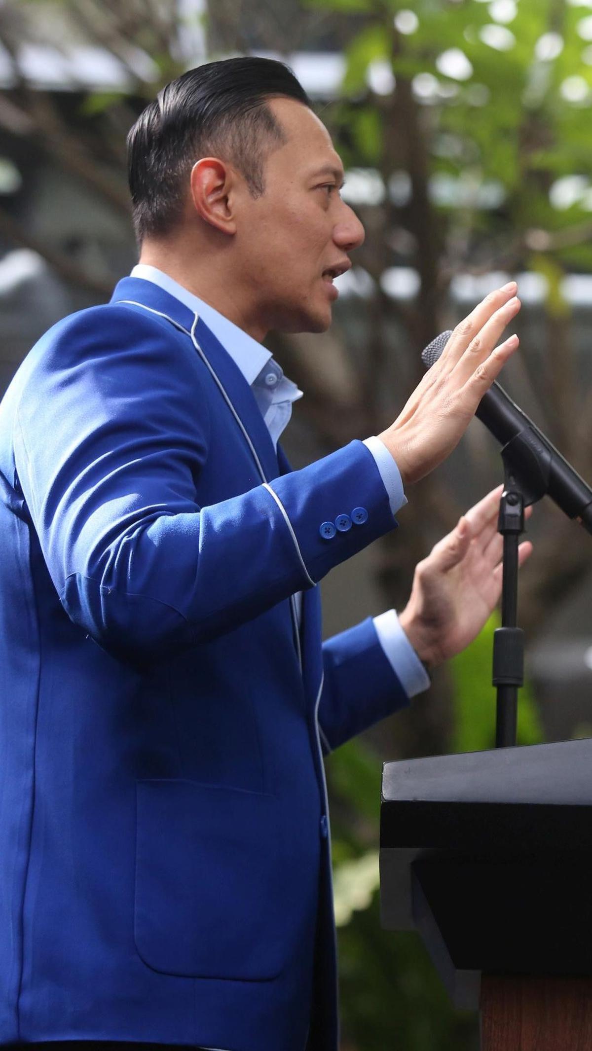 Dia juga menegaskan, Partai Demokrat akan mengambil peran baik di eksekutif hingga legislatif.&nbsp;Foto: merdeka.com / Arie Basuki<br>