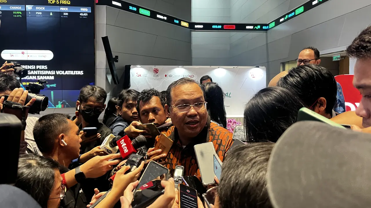 Direktur Utama Bursa Efek Indonesia (BEI), Iman Rachman, Rabu (19/3/2025). (Foto: Liputan6.com/Pipit IR)