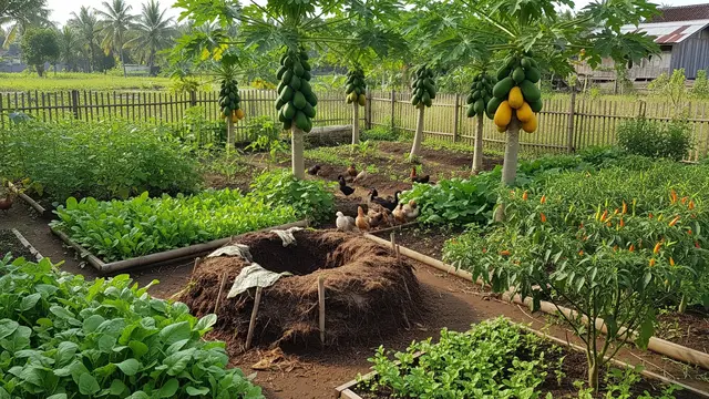 Inspirasi Kebun Produktif yang Memanfaatkan Limbah Ternak Sebagai Pupuk Alami/Gemini AI