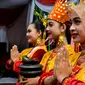 Tarian selamat datang akan menyambut 50 orang raja utusan kerajaan Nusantara dalam sidang mufakat Rajo Bengkulu (Liputan6.com/Yuliardi Hardjo)
