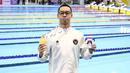 Perenang muda Indonesia, Jason Donovan Yusuf, menyabet medali emas nomor 50 meter gaya punggung putra pada SEA Games 2025 yang bertempat di Swimming Pool, Sports Authority of Thailand, Bangkok, Kamis (11/12/2025) sore WIB. (Dok. Akuatik Indonesia)