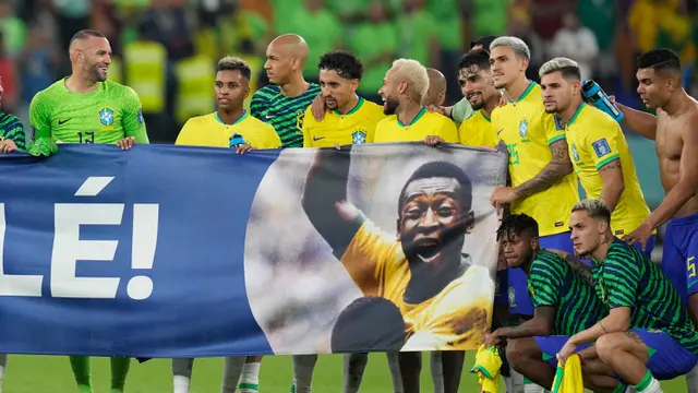 Neymar Cs Bentangkan Spanduk Pele Usai Depak Korea Selatan dari Piala Dunia 2022