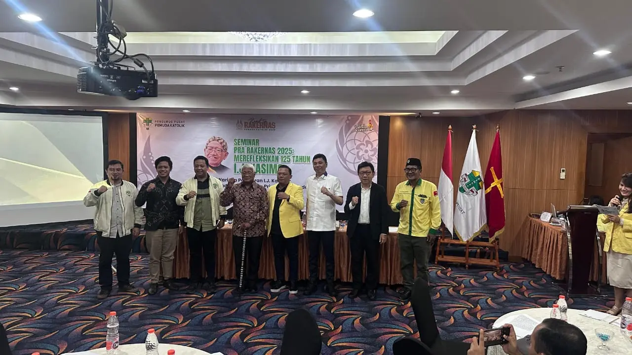 Pengurus Pusat Pemuda Katolik menggelar Seminar Pra Rakernas 2025: Merefleksikan 125 tahun IJ Kasimo dengan tajuk “Warisan Pemikiran I.J. Kasiomo: Membangun Indonesia dengan Prinsip dan Keteladanan” di Hotel Sobis, Jakarta Pusat pada Rabu, 16 April 2025 m