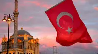 Ilustrasi bendera Turki. (Unsplash)