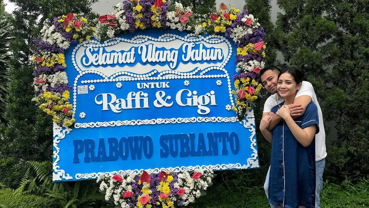 Raffi Ahmad dan Nagita Slavina Rayakan Ulang Tahun Bareng, Prabowo Kirim Bunga Papan