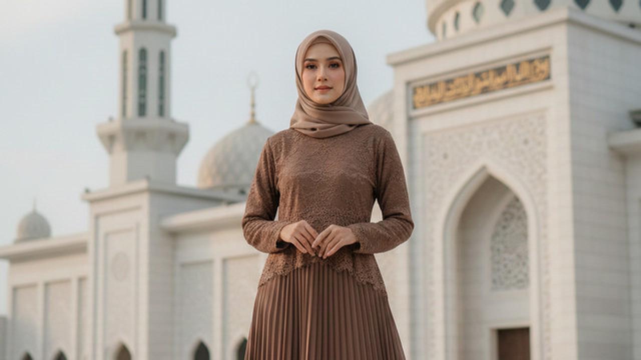7 Model Gamis Crinkle Kombinasi Brokat Terbaru, Desain Elegan dan Kekinian