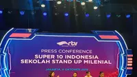 Press conference Sekolah Stand Up Millenial dan Super 10 Indonesia. (Ist)