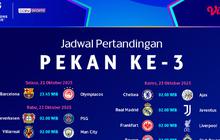 Jadwal dan Nonton UCL 2025/26 Matchday Ke-3, Eksklusif di Vidio
