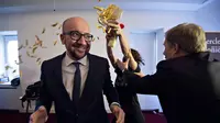 Detik-detik PM Belgia Dilempar Kentang dan Mayonaise