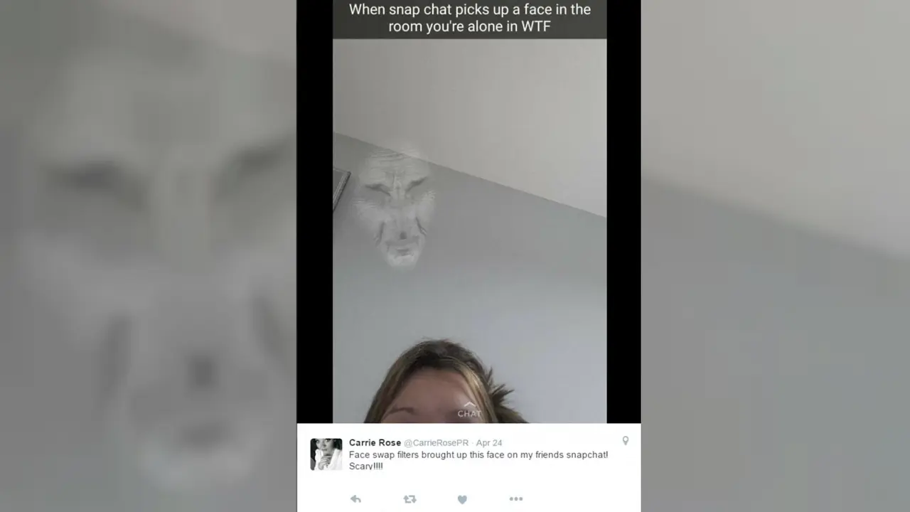 Aplikasi Snapchat Munculkan Wajah Berkerut, Hantu?