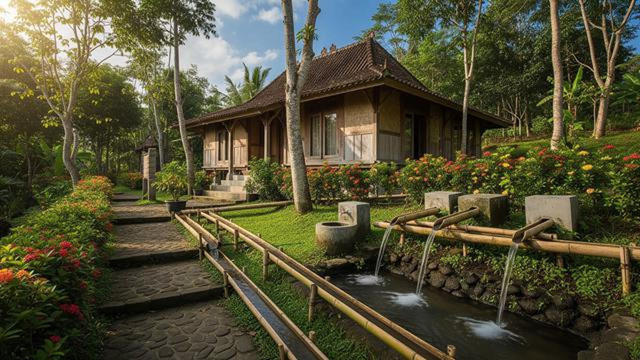7 Desain Rumah di Desa dengan Sistem Air Gravitasi Tanpa Pompa, Hemat dan Praktis
