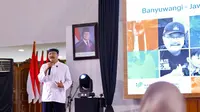 Mensos RI Saifullah Yusuf beri pemaparan angka kemiskinan di Indonesia di Pendopo Sabha Swagata Blambangan Banyuwangi (Istimewa)