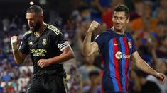 Real Madrid dan Barcelona berhasil mendapatkan kemenangan di pekan ketiga Liga Spanyol 2022/2023, Senin (29/08/2022) dini hari WIB. Hasil positif tersebut tak lepas dari performa apik kedua penyerang andalan mereka, Karim Benzema dan Robert Lewandowski. (Foto Kolase: AP/Joan Mateu Parra (kiri) dan AP/Joan Monfort)