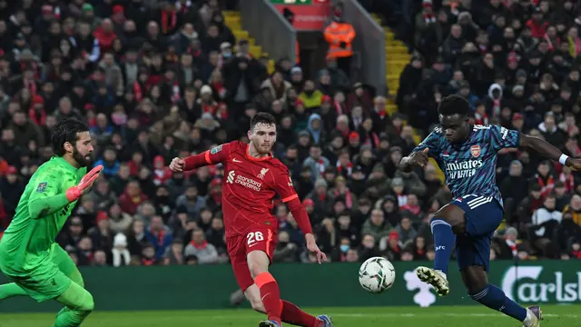 Duel Sengit Liverpool vs Arsenal di Piala Liga Inggris