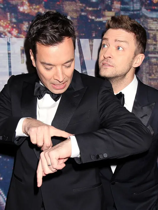 Jimmy Fallon dan Justin Timberlake memang dua sahabat yang tak terpisahkan! (REX/Shutterstock/HollywoodLife)