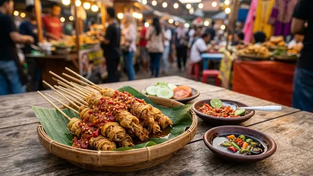 Resep Sate Telur Gulung Pedas/AI Generated