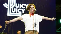 Juicy Luicy tampil  di Gasblock PGN Balkondes Karangrejo, Borobudur, Magelang, Jawa Tengah, Sabtu (14/5/2022).