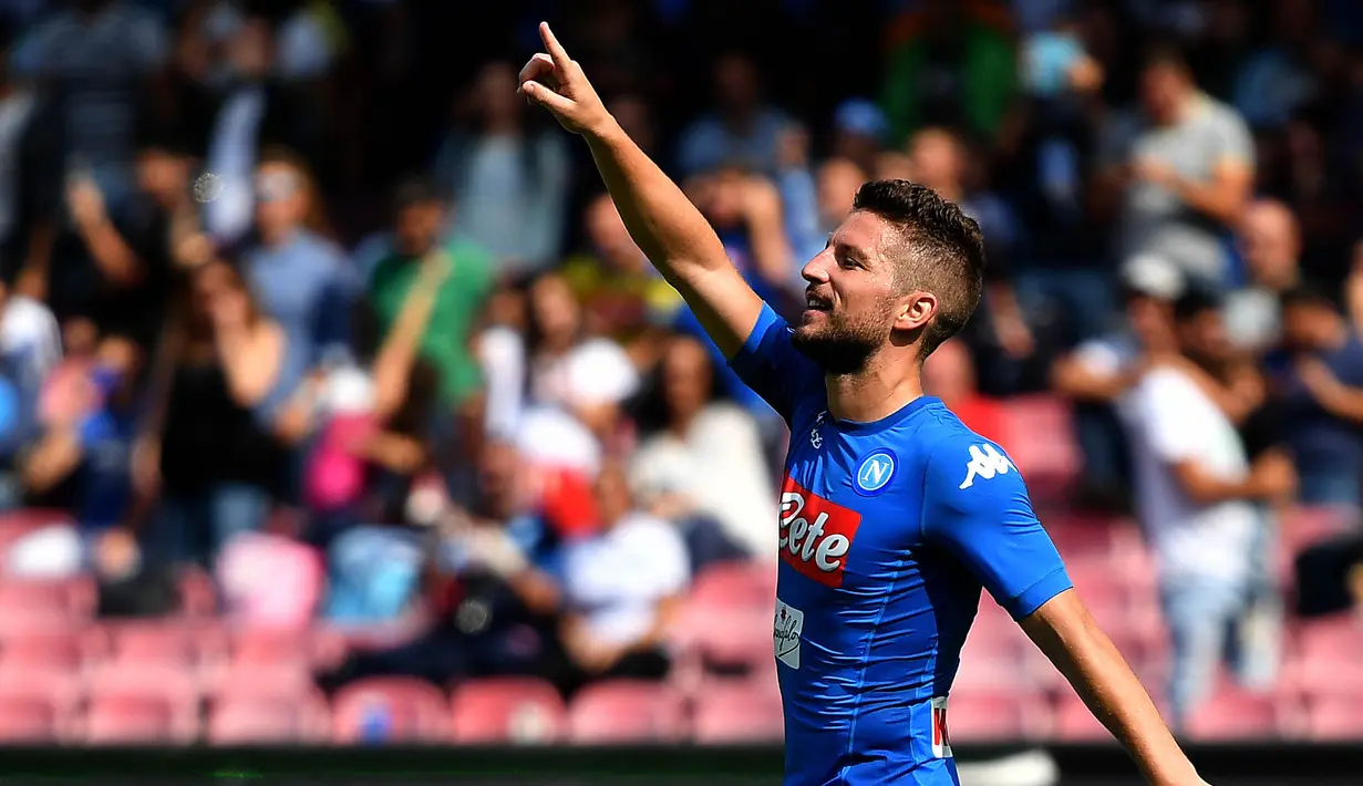 5. Dries Mertens (Napoli) - 7 Gol (3 Penalti). (AFP/Alberto Pizzoli)
