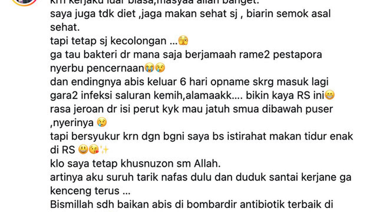 Curhat Inul Daratista Opname Akibat Infeksi Saluran Kemih: Bakteri Pestapora Serbu Pencernaan
