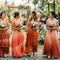 Model Baju Bridesmaid Gradasi (Foto: Gemini AI)