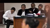 Salah satu saksi yang ditunggu kesaksiannya adalah Nazarudin. Tapi menurut Anas kesaksian Nazar tak ada artinya Jakarta, Kamis (14/8/2014) (Liputan6.com/Miftahul Hayat)
