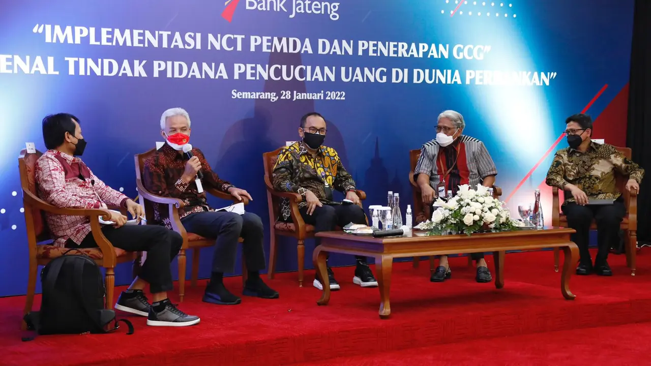 Webinar Implementasi NCT (Non Cash Transaction) Pemda dan Penerapan GCG (Good Corporate Governence) di Kantor Pusat Bank Jateng, Jalan Pemuda, Semarang. (Istimewa)