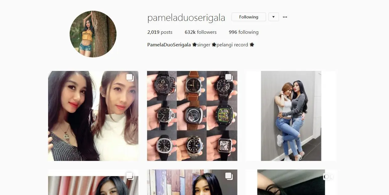 Pamela Safitri kembali catutkan nama Duo Serigala di belakang akun Instagramnya.