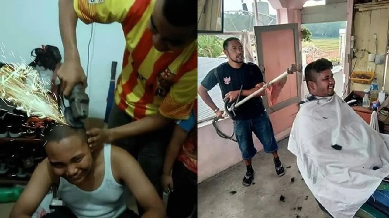 6 Kelakuan Kocak saat Potong Rambut Ini Bikin Geleng Kepala