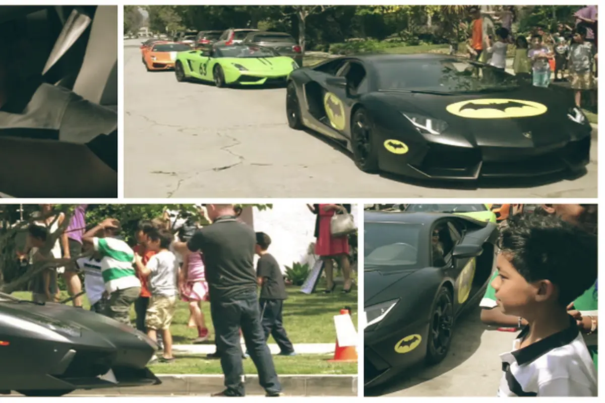 Bocah 7 Tahun Dapat Kejutan dari Pasukan Lamborghini
