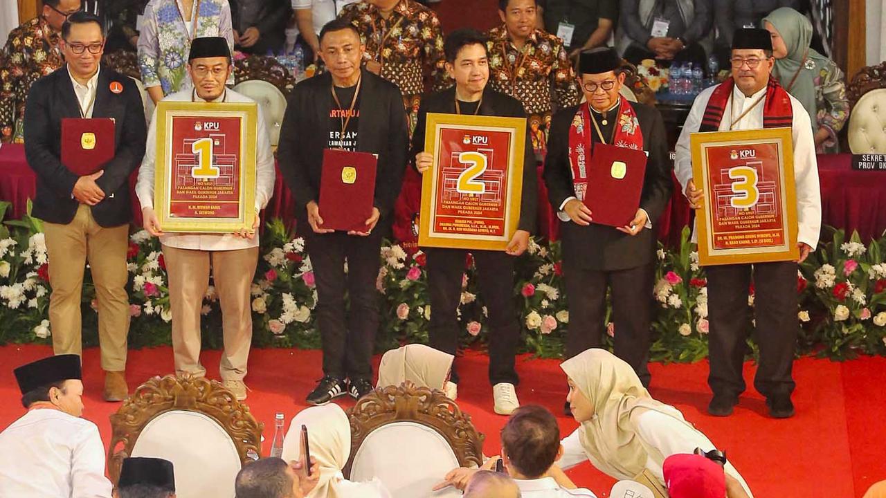 Sah, Ini No Urut Pasangan Calon Gubernur dan Calon Wakil Gubernur DKI Jakarta