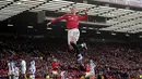 Benjamin Sesko lagi-lagi memberikan gol krusial saat Manchester United menjamu Crystal Palace dalam laga lanjutan Liga Inggris 2025/2026 di Old Trafford, Manchester, Inggris, Minggu (01/03/2026). (AP Photo/PA/Martin Rickett)