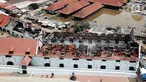Suasana Museum Bahari di sisi utara dari ketinggian paska kebakaran di Jalan Pasar Ikan, Penjaringan, Jakarta Utara, Rabu (04/4). Kebakaran yang tejadi pada 16 Januari 2018 mengakibatkan 64 koleksi museum terbakar. (Liputan6.com/Fery Pradolo)