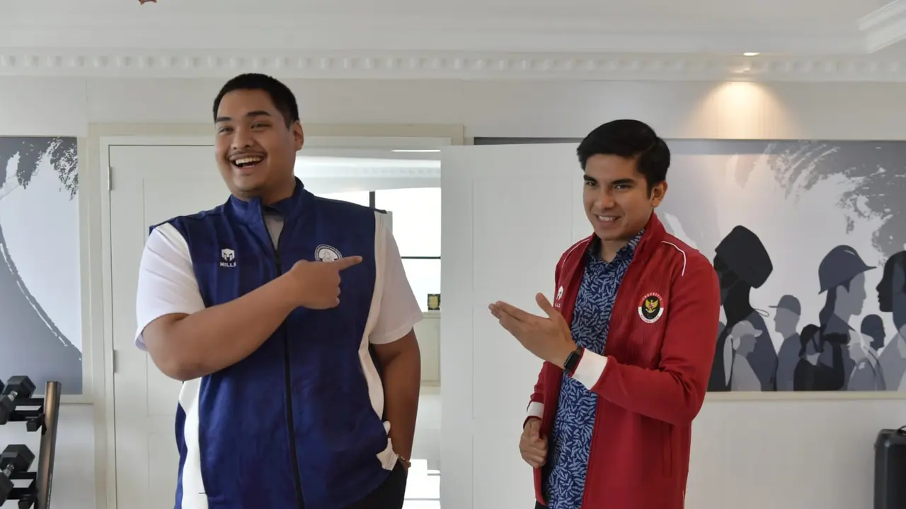 Ketua Umum Partai Politik termuda di Malaysia sekaligus mantan Menteri Pemuda dan Olahraga (Menpora) Malaysia periode 2018-2020, Syed Saddiq bin Syed Abdul Rahman bertemu Menpora RI Dito Ariotedjo.
