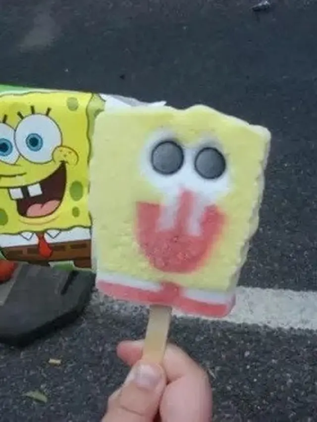 6 Potret Es Krim Spongebob Squarepants Ini Nyeleneh, Kocak