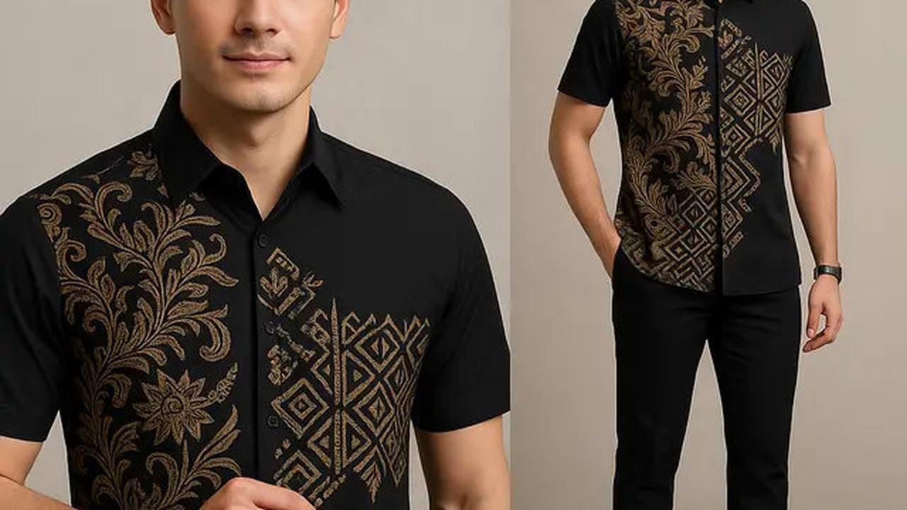 10 Model Baju Batik Pria Kombinasi Hitam, Ini Padu Padan yang Bikin Kamu Tampil Keren saat Kondangan
