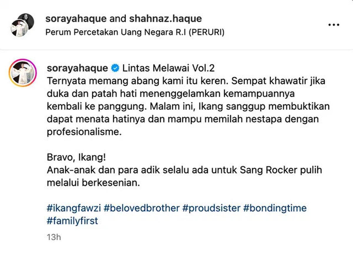 Ikang Fawzi Manggung Lagi 9 Hari Setelah Istri Meninggal Dunia: Marissa Haque Juga Pasti Senang...