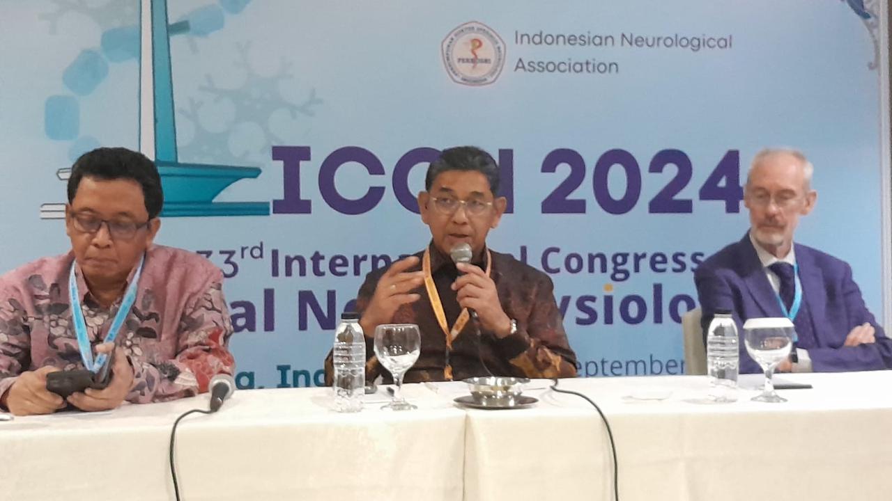 Convenor of the 33rd The International Congress of Clinical Neurophysiology (ICCN)  2024 dr. Manfaluthy Hakim, Sp.S(K) berbicara tentang workshop dan simposium dalam gelaran acara yang diikuti pakar saraf dari 30 negara.