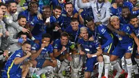 Chelsea menjadi juara Piala Super Eropa setelah mengalahkan Villarreal. (Paul ELLIS / AFP)