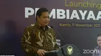 Menteri Koordinator Bidang Perekonomian Airlangga Hartarto meluncurkan Buku Pembiayaan UMKM.