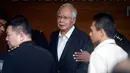 Mantan PM Malaysia Najib Razak tiba di Kantor Komisi Anti-Korupsi Malaysia (MACC), Putrajaya, Malaysia, Kamis (24/5). Sebelumnya, Najib juga telah diinterogasi MACC pada Selasa, 22 Mei 2018 lalu. (AP Photo/Vincent Thian)