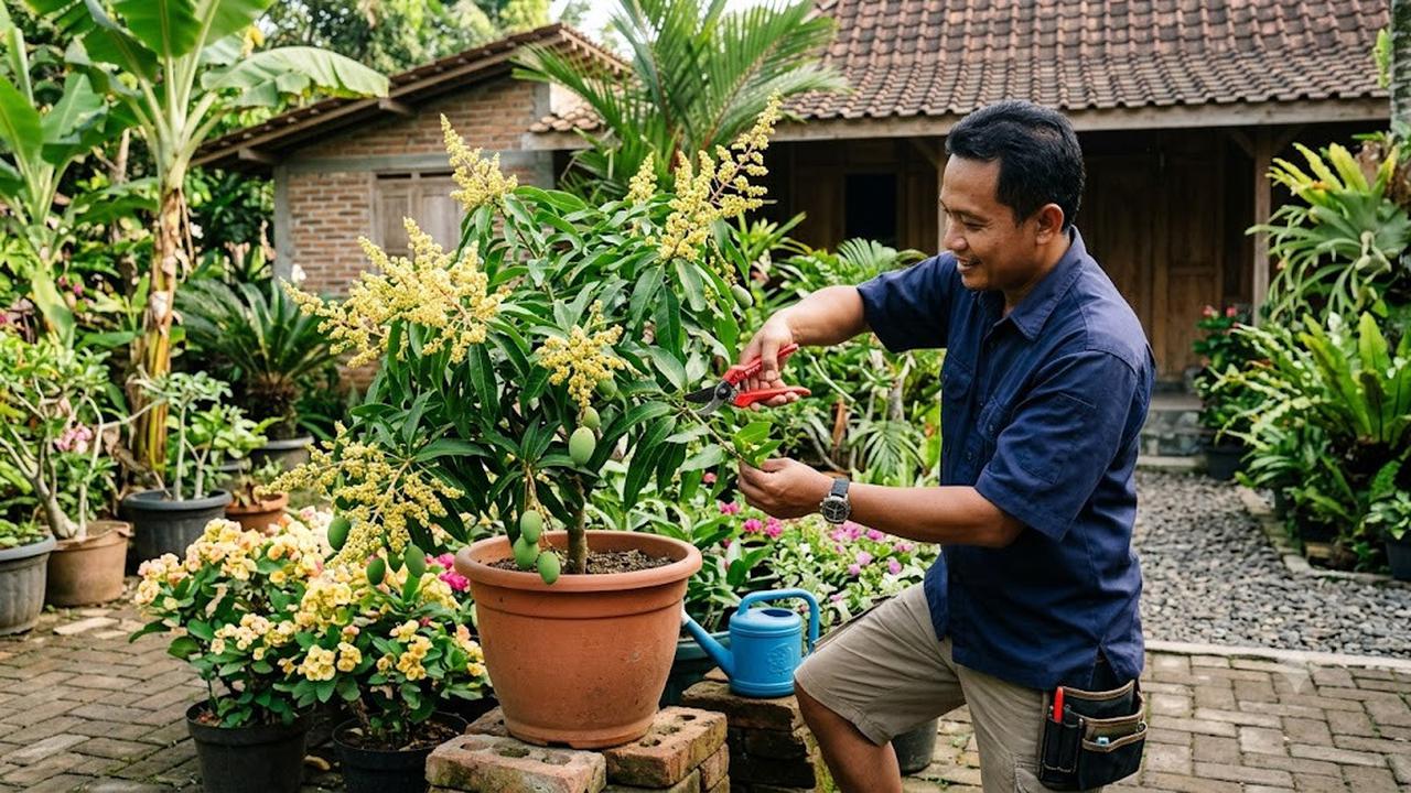 Cara Memangkas Tabulampot agar Panen Lebih Banyak/AI Generated