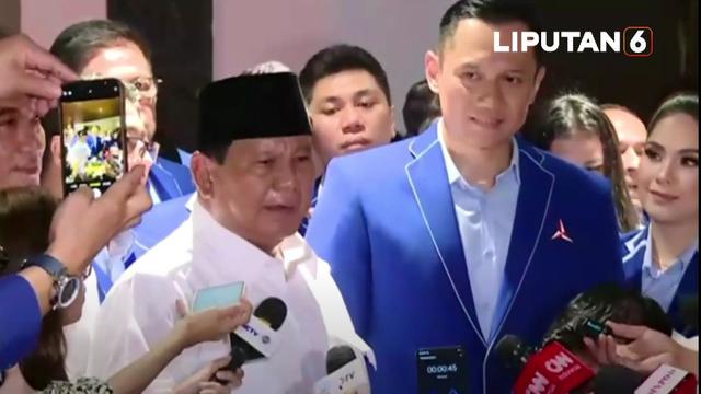 AHY dan Annisa Pohan Mendampingi Prabowo Subianto