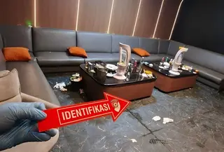 Salah satu ruangan di B Fashion Hotel yang digerebek oleh Dittipidnarkoba Bareskrim Polri karena kasus narkoba. (Dok. Antara)