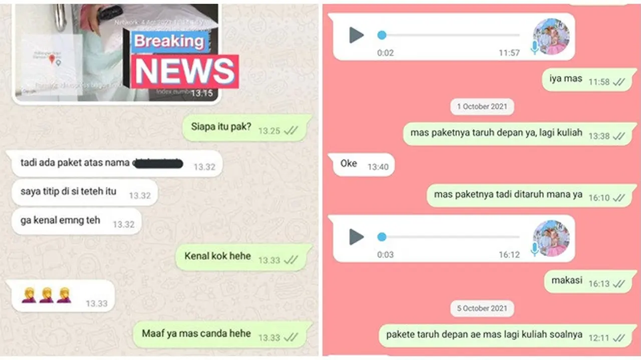 Simpan Nomor, 7 Chat Netizen dengan Kurir Paket Ini Bak Teman Sendiri
