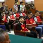 Delapan terdakwa kasus penyeludupan 1 ton sabu asal Taiwan menjalani sidang tuntutan di Pengadilan Negeri Jakarta Selatan, Rabu (7/3). Sidang tuntutan kembali ditunda. (Liputan6.com/Immanuel Antonius)